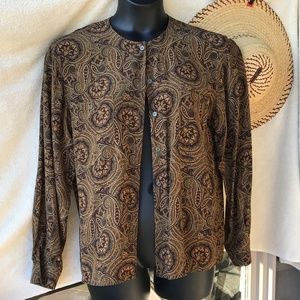 Jones New York silk paisley blouse, 14